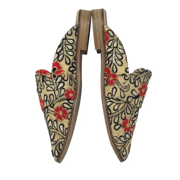 Free People At Ease Brocade Embroidered Loafer Mule Size 39 EU - Image 9