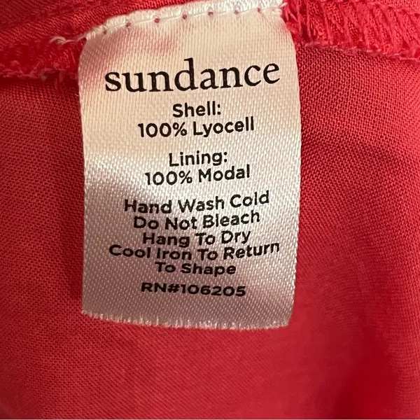 Women’s Sundance Monaco Meetup Sundress Coral Lined Flutter Sleeve‎ Size Small - Image 9