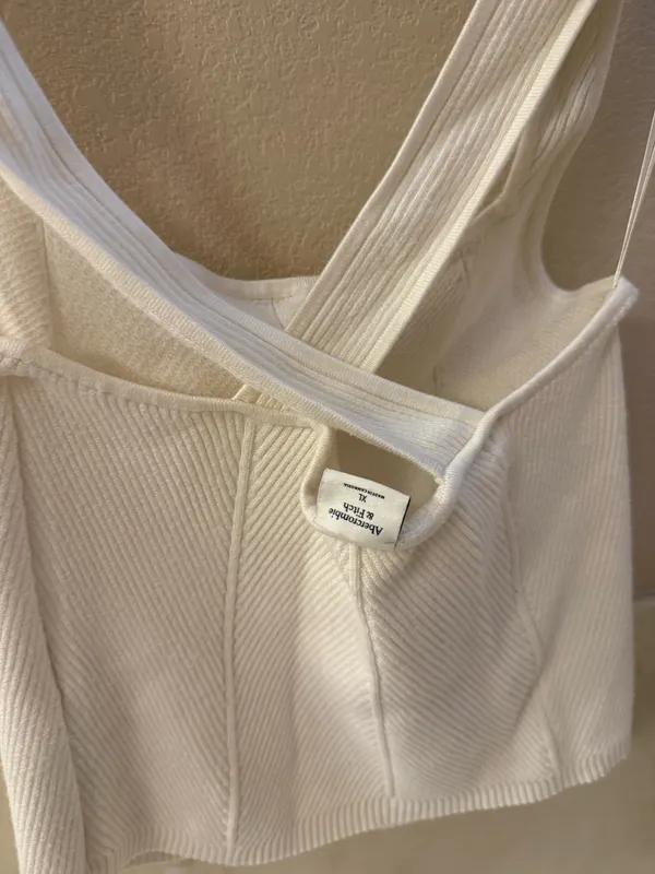 Abercrombie Sweater Crop Top Ribbed Tank XL - Image 6