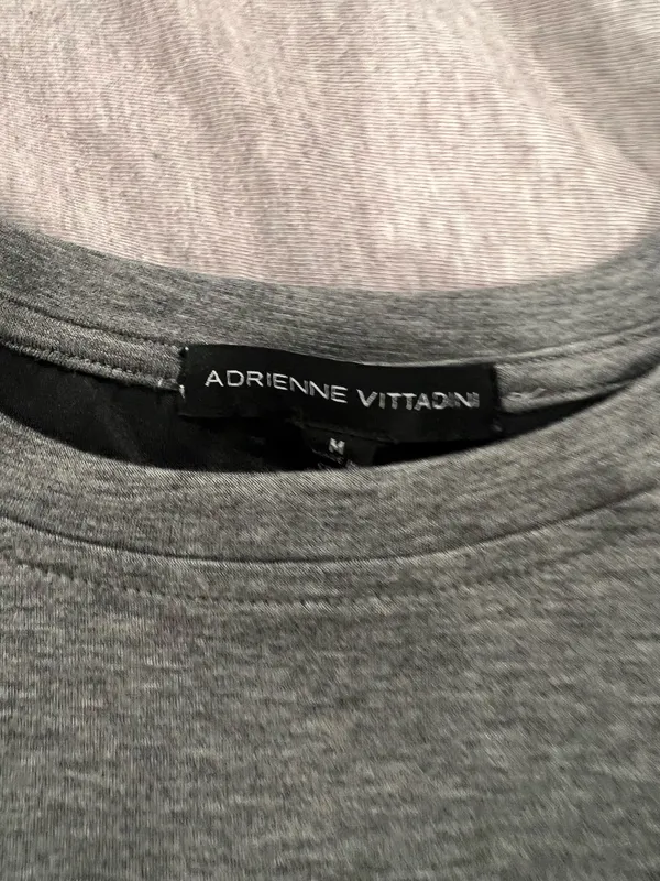 Adrienne Vittadini Womens Gray & Black Colorblock Sweatshirt & Pants Set Size M - Image 3