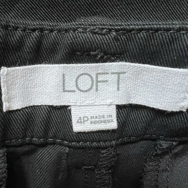 Loft Black Twill Wide Leg Pants Minimalist Career 100 % Lyocell Capsule Wardrobe - Image 5