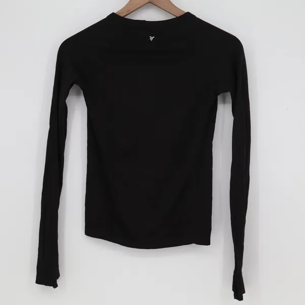 Old Navy Active Long Sleeve Womens XS Seamless Black Athletic Excellent - Image 3