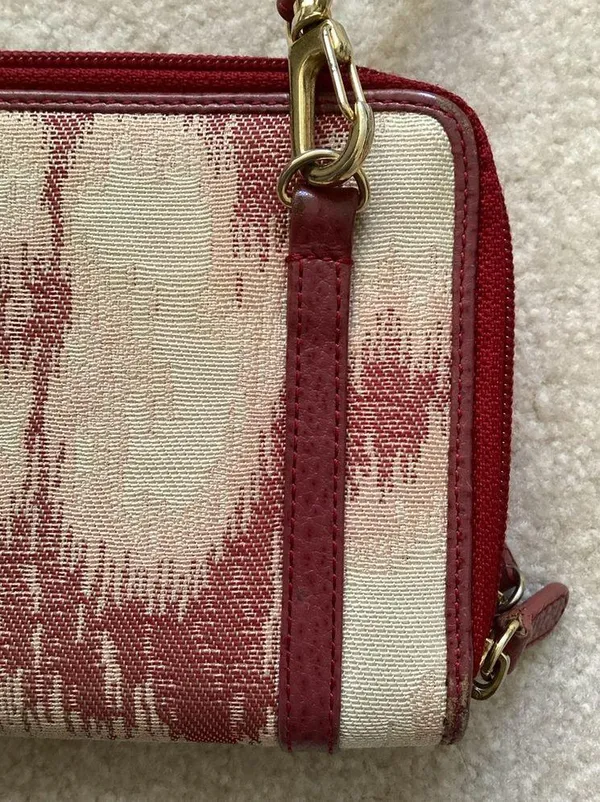 Vivienne Westwood Orb Long Wallet Red Strap Crossbody Bag - Image 2