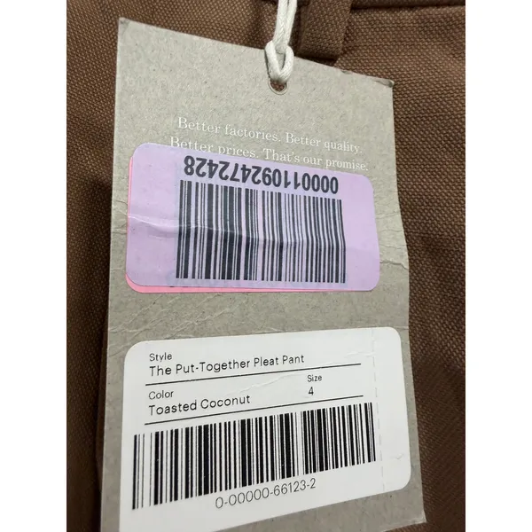 Everlane The Put Together Pleat Pant Toasted Coconut Brown Ankle Preppy NWT 4 - Image 6