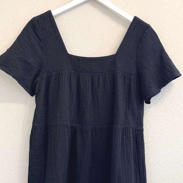 Rails Valentina Black Gauze Tiered Mini Dress Womens XS Tiered Cotton Summer‎ - Image 5