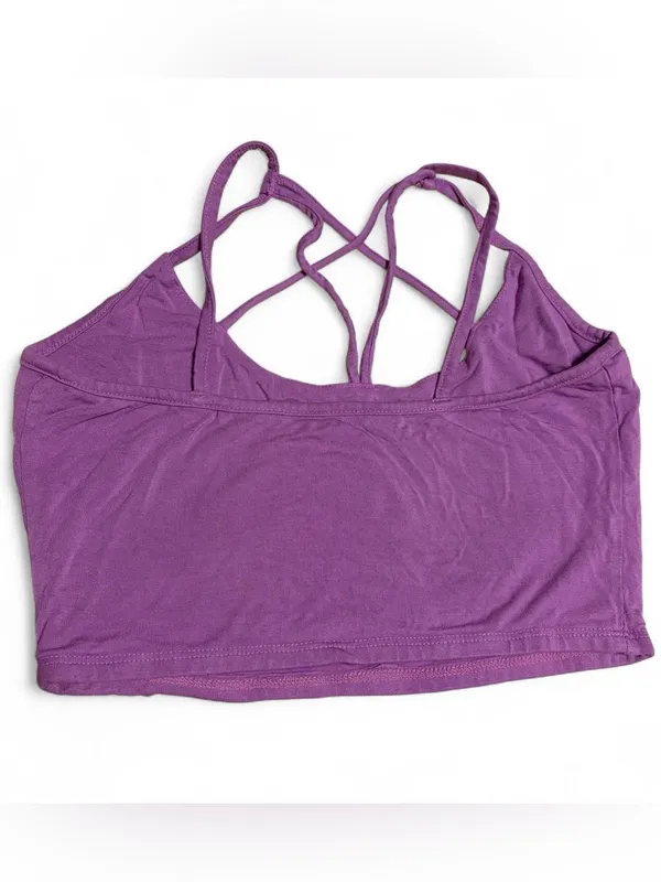 Dolls Kill Purple Strappy Crop Top - Image 3