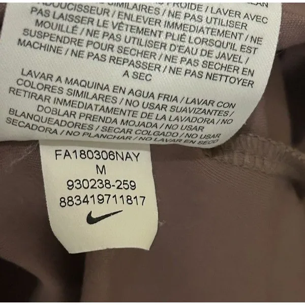 Nike Dri-FIT Women Tank Top Sz Medium Mauve Sleeveless Mesh Athletic Sports Run - Image 9