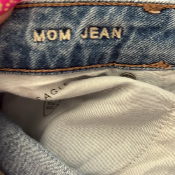 American Eagle Blue Mom Distressed Jeans Size 12 - Image 4