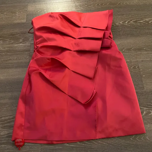 Revolve NWT A.L.C. Talita Ruffle Strapless Dress in pink. Size 12 - Image 10