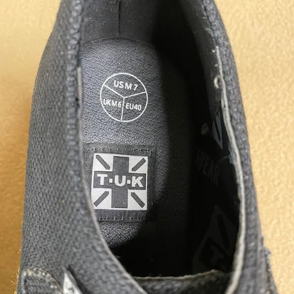 TUK Footwear Black Canvas Platform Shoe‎ Sneaker Lace Up Women's Casual US 7 EUC - Image 6