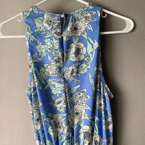 H&M sz‎ 2 blue green halter floral boho maxi sundress - Image 8