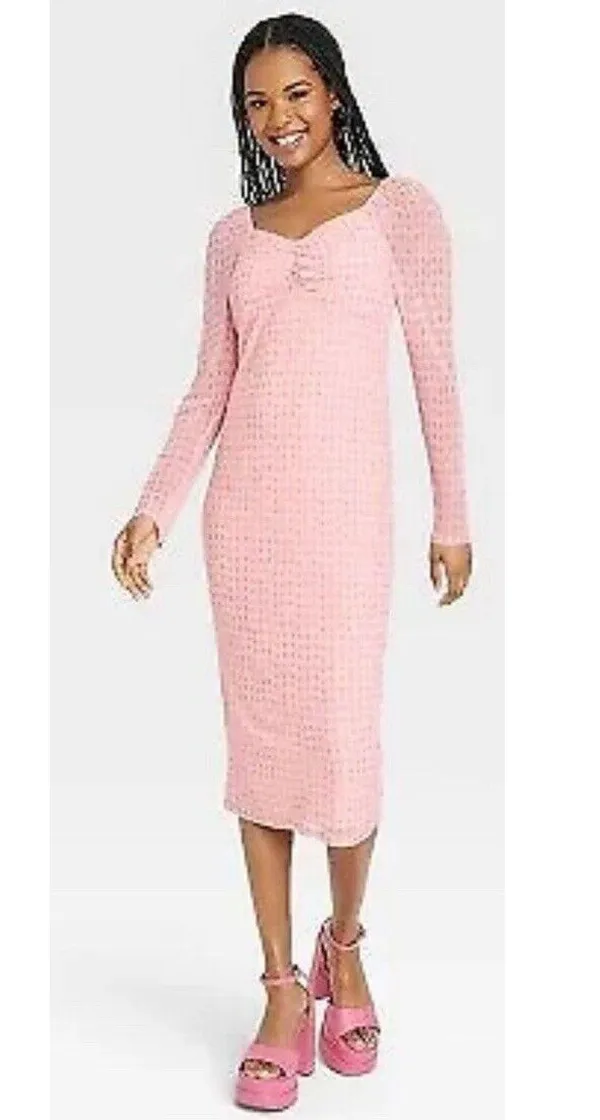 House of Aama Black History Month Sweetheart Neck A-Line Dress - Pink Women's 1X - Image 2