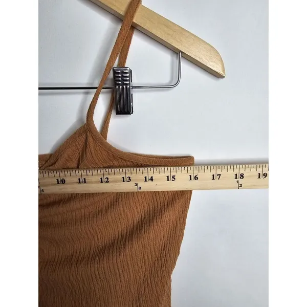 Storia Rust Color‎ Ruffle Hem Adjustable Sleeveless Crop Top Size Large Boho - Image 4