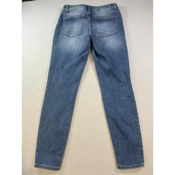 Maurices Womens Skinny Jeans Medium Wash Mid Rise Blue‎ Denim Size (29x28) M-R - Image 2