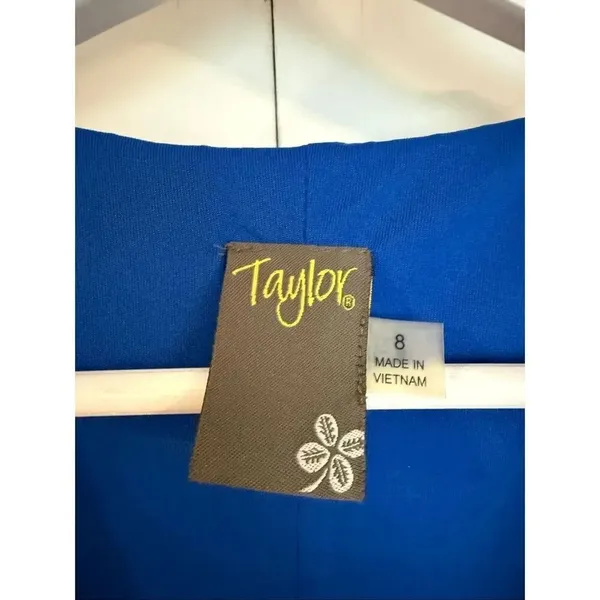 Taylor blue ruffled vneck midi dress 8 - Image 3
