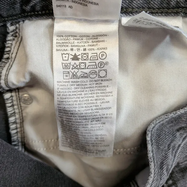 Levis Premium Dad Jean‎ Washed Black High Rise Straight Leg Denim Women's 27x30 - Image 5