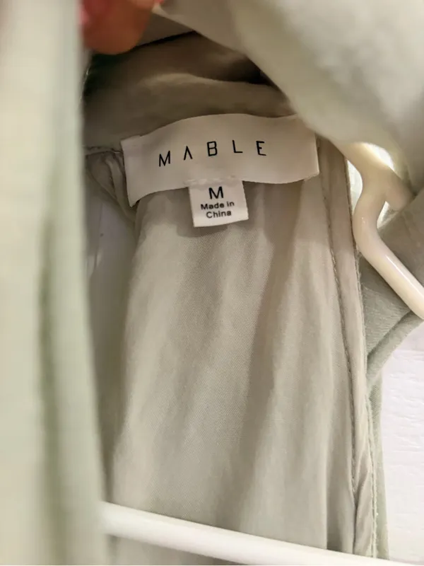 MARBLE Light Sage Tiered Halter Maxi Dress Green Size M - Image 3