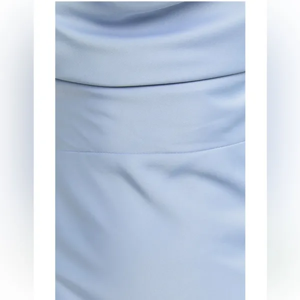Soft Petal Midi Dress w Cowl Neck & Crossover Back - Image 9