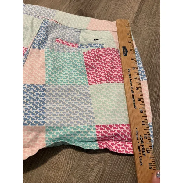 Vineyard Vines Target Patchwork Plaid Whale Cotton 4" Shorts‎ Stretchy 12 - Image 5