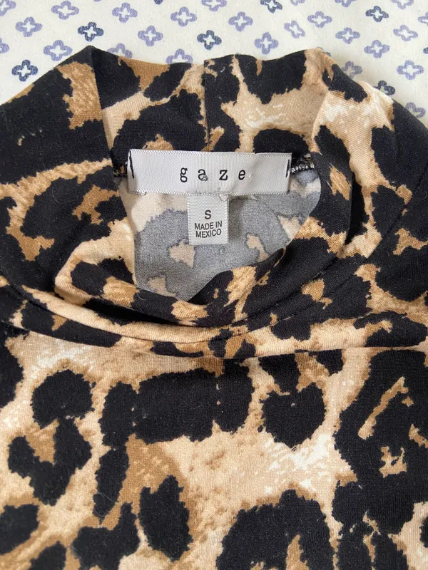 Leopard Print Mock Neck Tank Multi - Image 2
