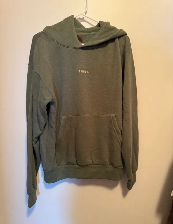 New Tribe Kelley Butter Hoodie Unisex Costal Country Side Pine Green Small - Image 2