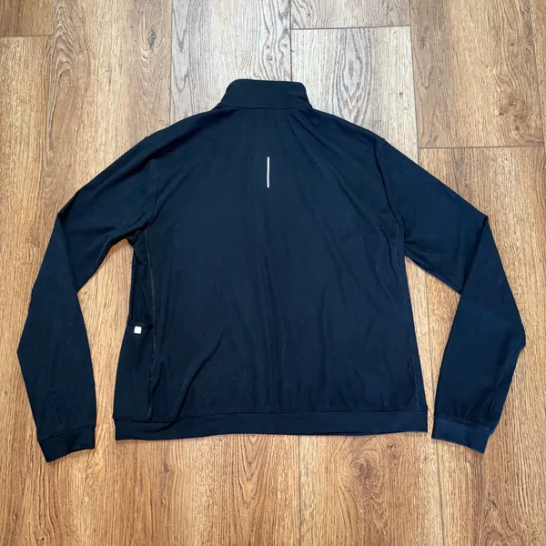 Nike Running Dri-FIT Half Zip Pullover Black Ribbed Womens XL Workout Top - Image 8