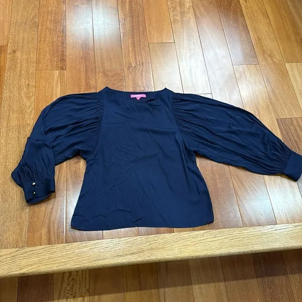 Lilly Pulitzer The Maisel Blue Top‎ Size S - Image 10