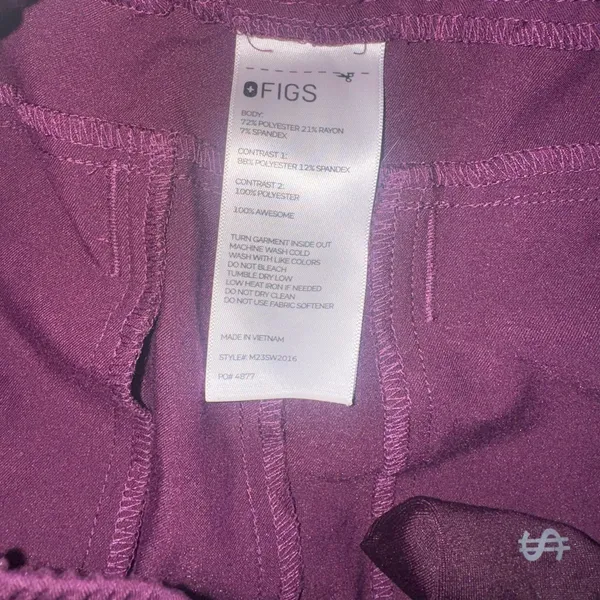 FIGS Purple and Blue Track Pants with Elastic Cuffs - Image 7