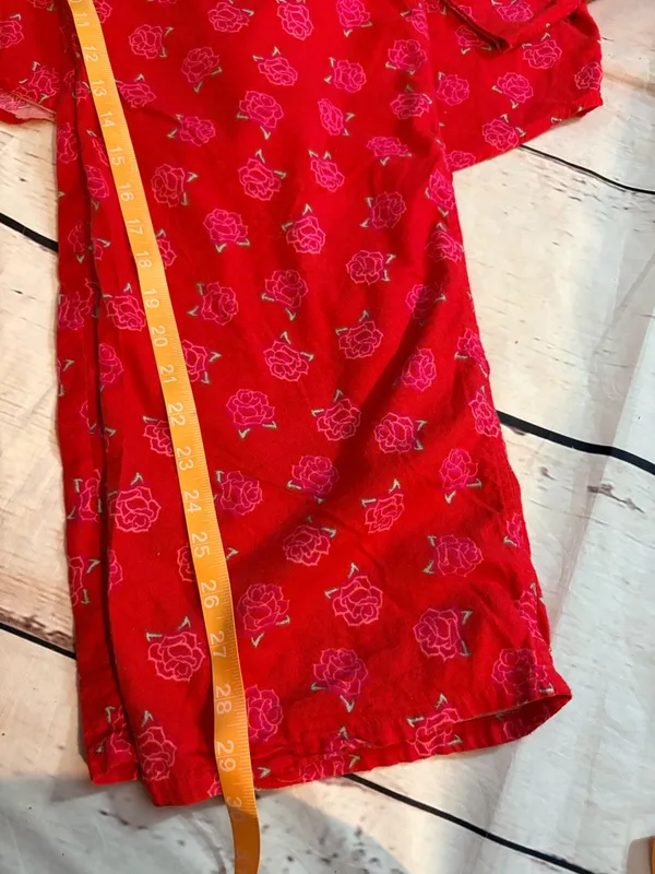 Victoria's Secret Red Floral Button-Front Pajama Set women’s vintage medium - Image 10