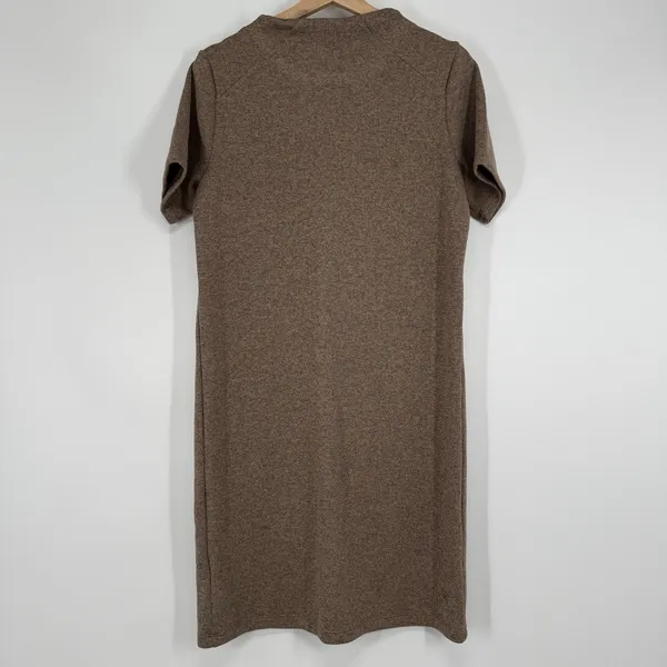 Arcteryx Laina Sweater Dress Above Knee Mock Neck Womens Size S Brown Minimalist - Image 5