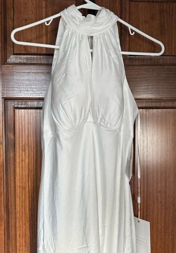 MAC DUGGAL Keyhole Halter Empire Waist Gown - Image 4