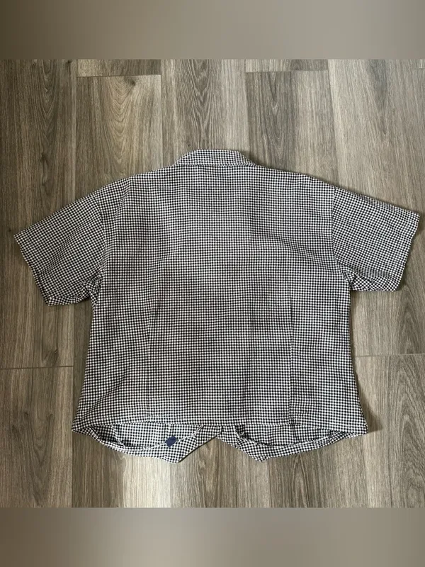 Y2K Whimsy Gingham Daisy Embroidered Shirt Nick & Sarah Size Large - Image 7