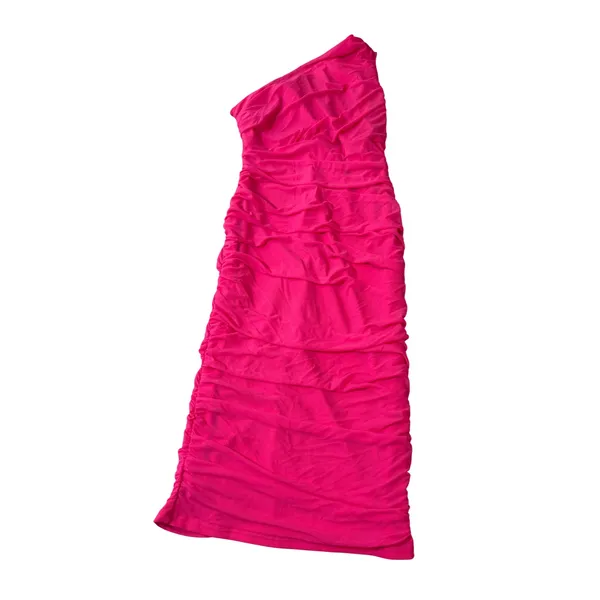 NWT OYS Size XL Rose‎ Pink One Shoulder Ruched Sexy Bodycon Dress Midi Cocktail - Image 2
