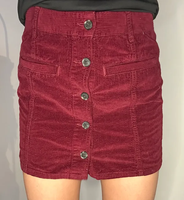 American Eagle Velvet Button Up Skirt - Image 2