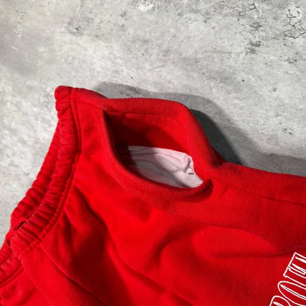 Vintage 1992 Detroit Red Wings Champion Sweatpants Red - Image 5