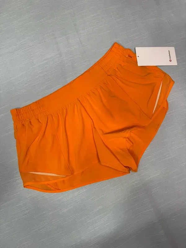 Lululemon Hotty Hot Low Rise Athletic Shorts Lit Orange Size 12 NWT - Image 5