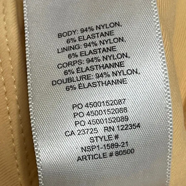 Aritzia Babaton Yellow Short Sleeves Crewneck Bodysuit Tee T-shirt Top Size M - Image 5