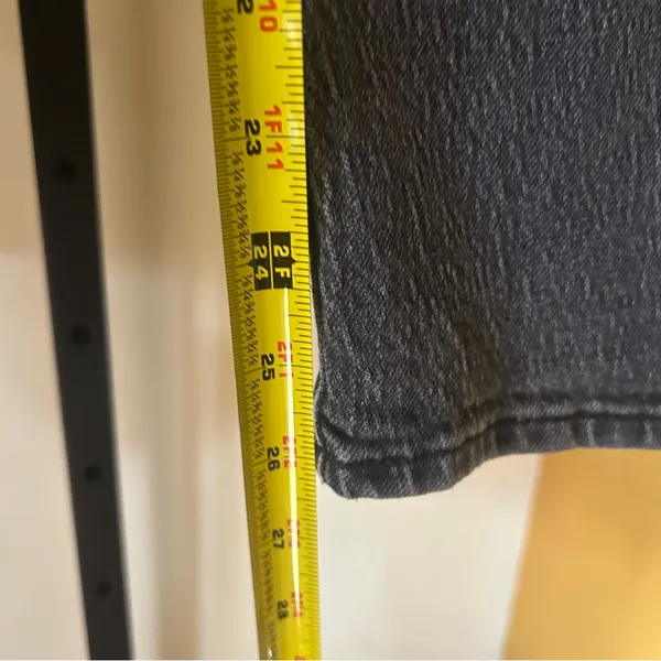 Madewell Perfect Vintage Jeans Charcoal Gray Black‎ Lunar Wash Denim Size 27 (4) - Image 10