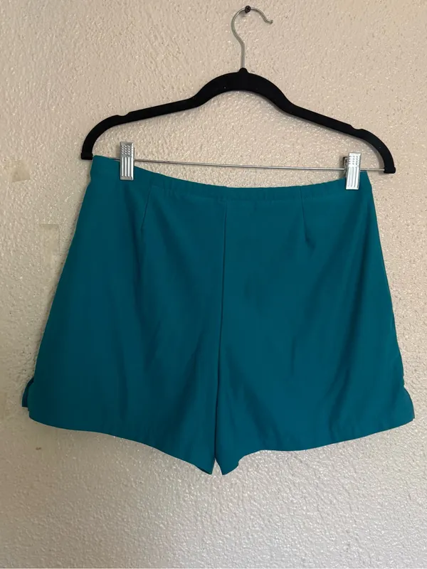 Vintage Nike Teal Green Athletic double layer running Shorts size Medium - Image 2
