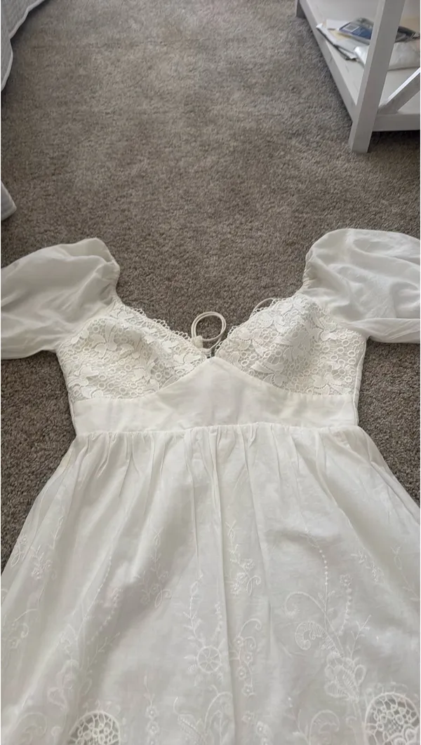 INDIKAH White Mini Dress - Image 4