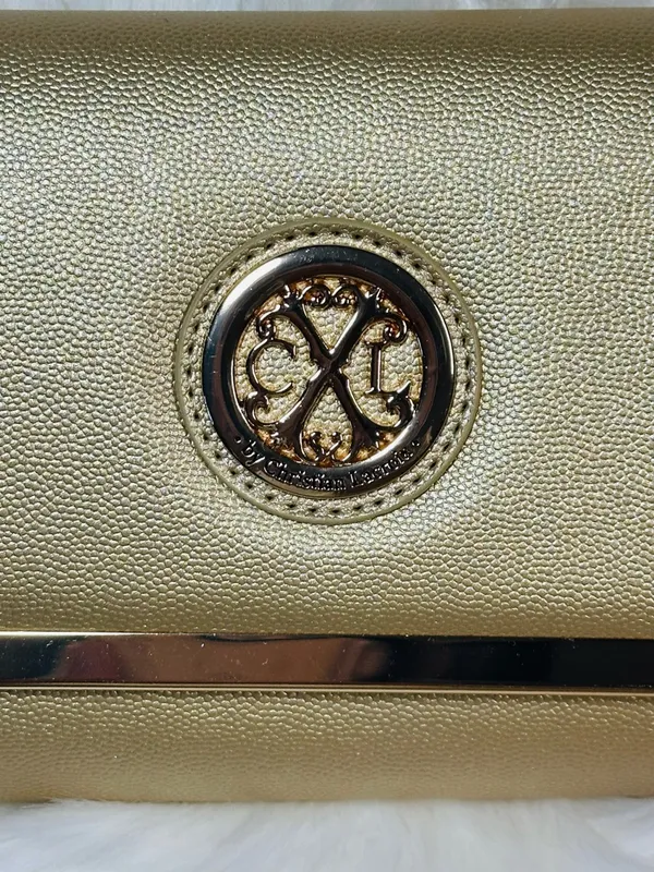 CXL by Christian Lacroix Glam Caviar Clutch in gold - Image 3