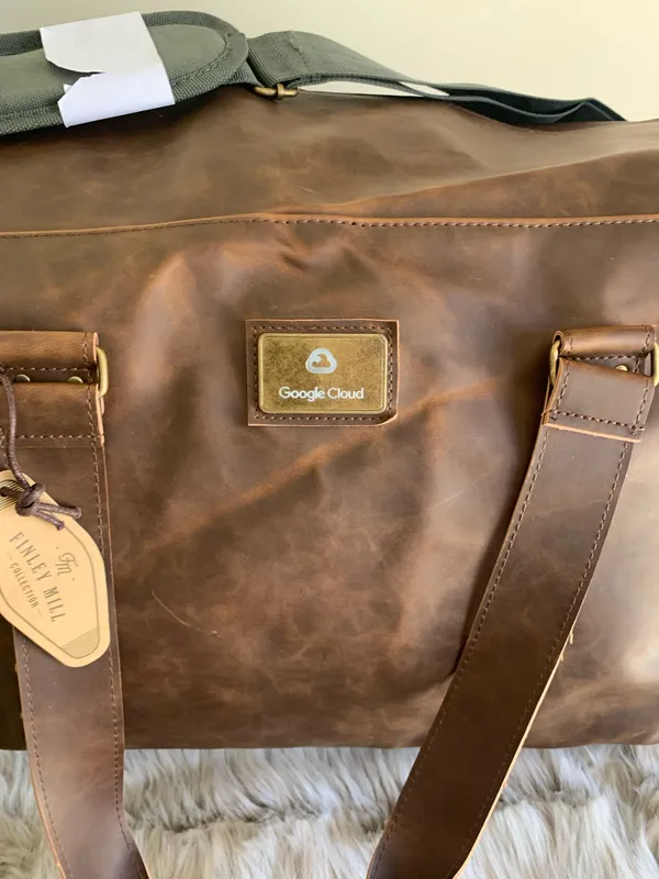 NWT Finley Mill Collection Origaudio Danville Weekender Duffel Bag Faux Leather - Image 10