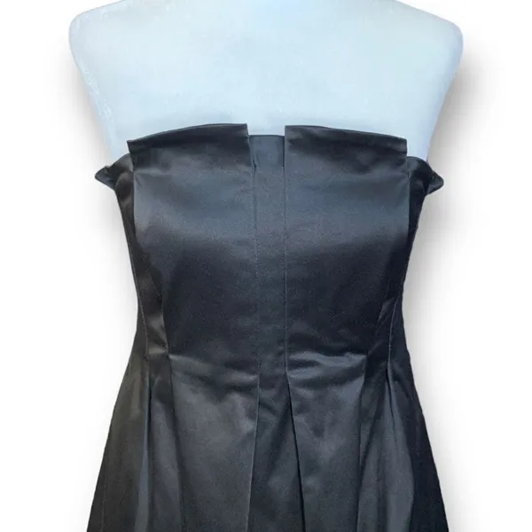 Gestuz Women's Dress Pleated‎ Corset Strapless Black Formal Mini Size 38 - Image 3