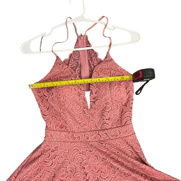 TRAC Pink Lace Halter Mini Dress Size M NWT - Image 6