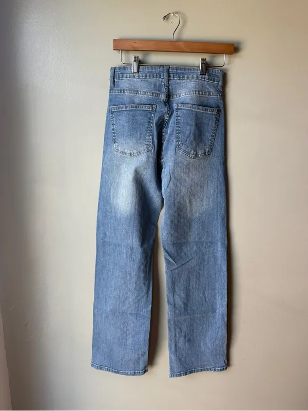 NWT Stylewe Rhinestone Embellished Wide Leg Jeans Women’s Medium - Image 8