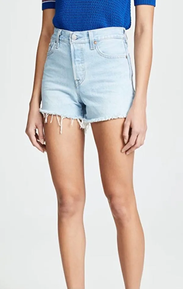 Light Wash Wedgie Shorts - Image 2
