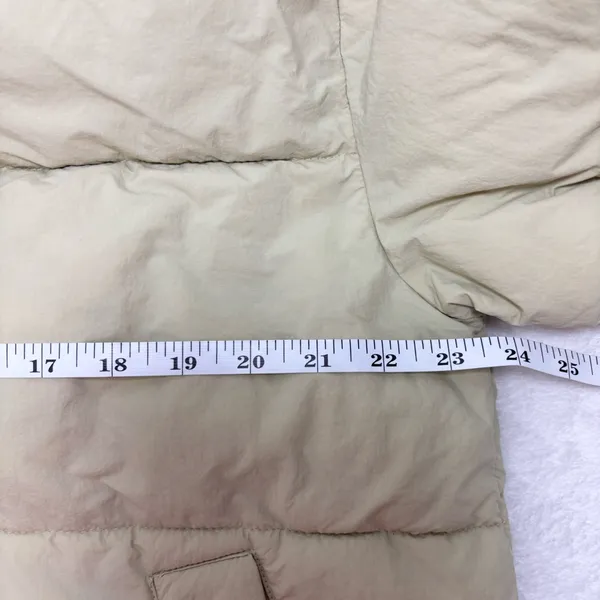 Zara Light Beige Puffer‎ Jacket Full Zip Water Repellent Oversize Size M - Image 12