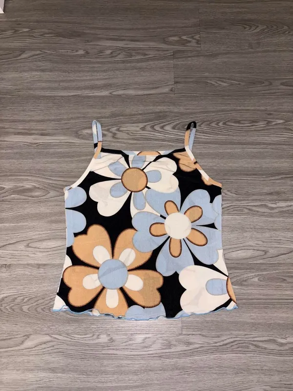 Vintage Floral Print Tank Top - Image 3