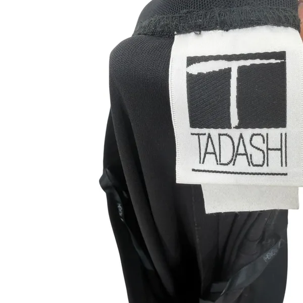 Tadashi Shoji Vintage 90s Sheer Mesh Overlay Formal Maxi Skirt Black Size Medium - Image 7