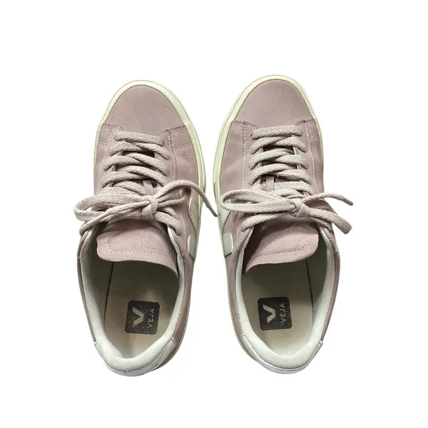 Veja‎ Campo Sneakers Womens Size 7 "Babe White" Nubuck Leather Low Top Lace Up - Image 4